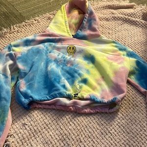 Smiley face sweater crop top barely worn